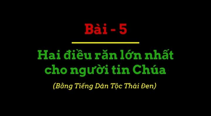 Hai điều răn lớn nhất Hai điều răn lớn nhất